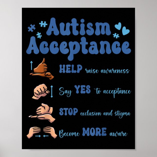 Autism Acceptance Poster (Front)