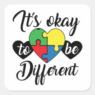 Autism Acceptance Print Square Sticker
