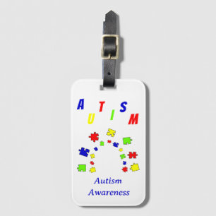 Autism Acceptance Puzzle Autism awareness day      Luggage Tag
