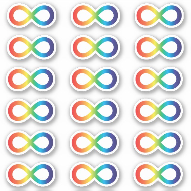 Autism Acceptance Rainbow Infinity Symbol Pack (Front)