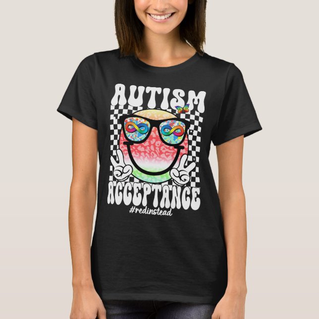 autism acceptance smiley (2 T-Shirt (Front)