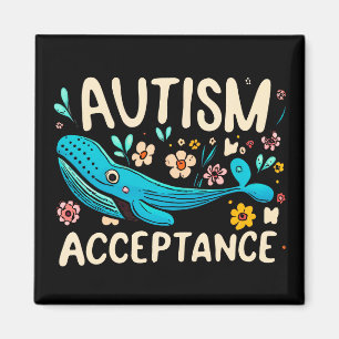 Autism Acceptance Whale Magnet