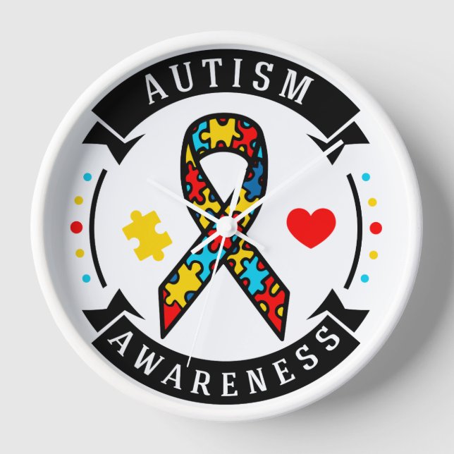 Autism Acrylic Wall Clock (Front)