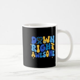 Autism adhd down syndrome awareness 321 down right coffee mug