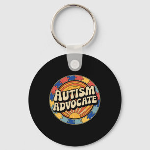 Autism Advocates Graphic Puzzle Design Support Awa Key Ring