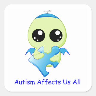 Autism Affects - Baby Cthulhu Square Sticker
