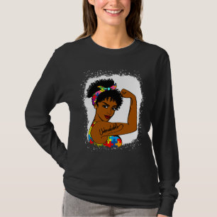 Autism Afro Mum Unbreakable World Autism Awareness T-Shirt