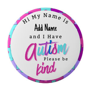 Autism Alert Im Autistic Pin id Badge