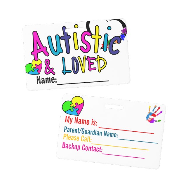 Autism Alert Name Badge ID Badge (Autism Alert Id Name Badge)