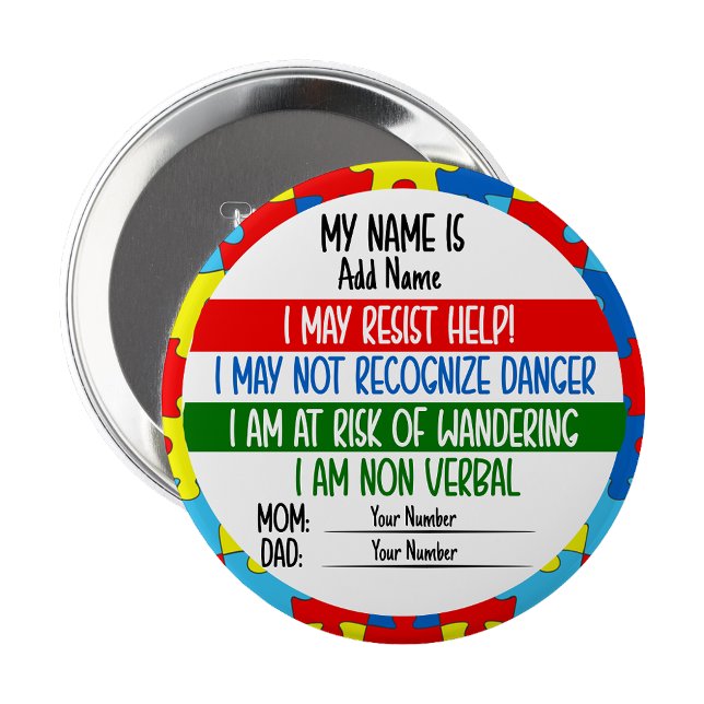 Autism Alert Non Verbal Autistic Pin badge  (Autism Alert Non Verbal Autistic Pin badge)