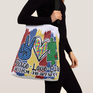 Autism- All-Over-Print Cross Body Bag, Large Crossbody Bag