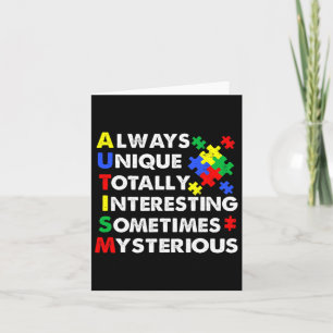 Autism Always Unique  Card