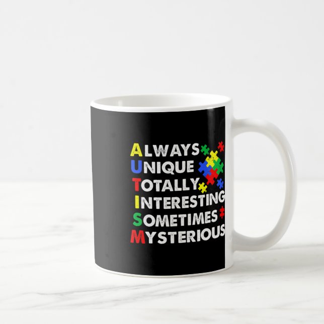 Autism Always Unique  Coffee Mug (Right)