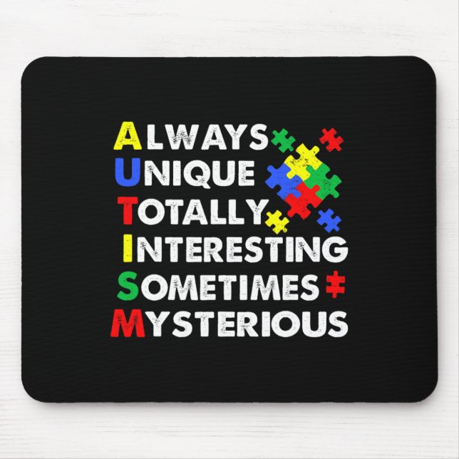 Autism Always Unique  Mouse Pad (Front)