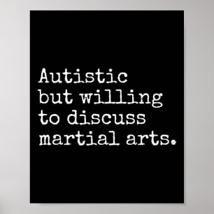 Autism Asd Aspie Karate Kung Fu Autistic Martial A Poster