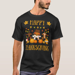 Autism Asd Awareness Puzzle Piece Autumn Happy Tha T-Shirt