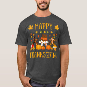 Autism ASD Awareness Puzzle Piece Autumn Happy Tha T-Shirt