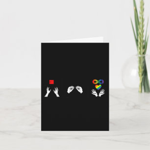 Autism asl want more acceptance asd awareness men card