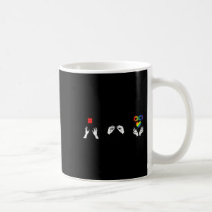 Autism asl want more acceptance asd awareness men coffee mug