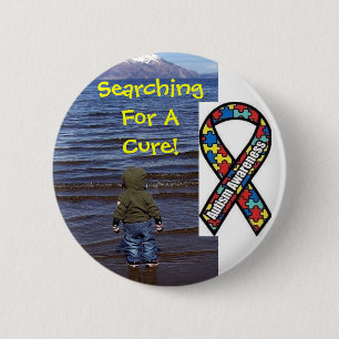 Autism Assistance Button...Please Help! 6 Cm Round Badge