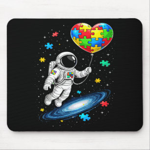 Autism astronaut balloon autism awareness space mouse pad