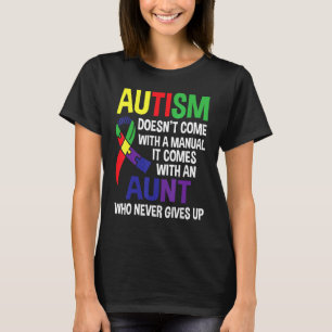 Autism Aunt Apparel Awesome Aunts Design T-Shirt