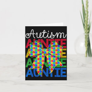 Autism auntie aunt autism awareness day coquette card