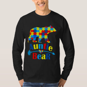 Autism Auntie Bear Autism Awareness Month T-Shirt
