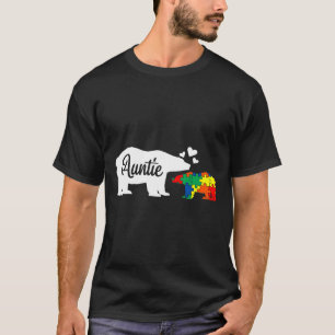 Autism Auntie Bear For Autism Awareness T-Shirt