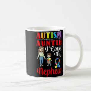 Autism Auntie I Love My Nephew Awareness Support L Coffee Mug