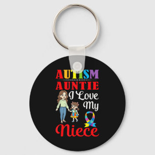 Autism Auntie I Love My Niece Awareness Support Lo Key Ring