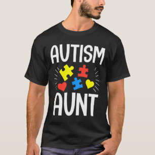 Autism-Autism Aunt Cute Puzzle Autism Awareness Au T-Shirt