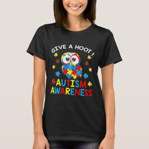 Autism-Autism Awareness Give A Hoot Owl Puzzle Gi T-Shirt
