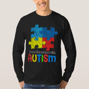 Autism-Autism Awareness I Love Someone With Autis T-Shirt