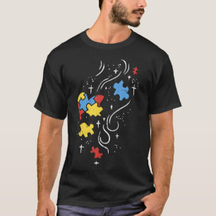 Autism-Autism Awareness Puzzle Ribbon Heart Autis T-Shirt