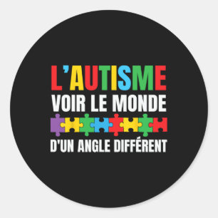 Autism Autism Awareness Ribbon Classic Round Sticker