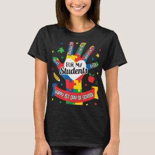 Autism-Autism Teacher Back To School First Day Gif T-Shirt
