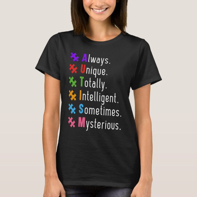 Autism Autistic Puzzle T-Shirt (Front)