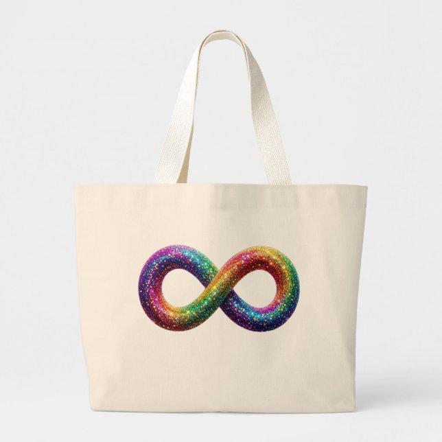 autism, autistic, tote, infinity sign,  large tote bag (Front)