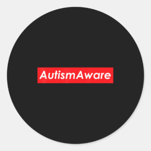 Autism Aware Autistic Advocate & Neurodiversit Classic Round Sticker