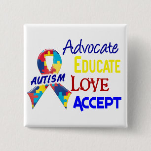 Autism Awareness 15 Cm Square Badge