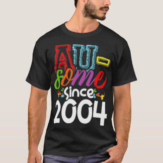 Autism Awareness 17th Birthday Awesome 2004 Autist T-Shirt