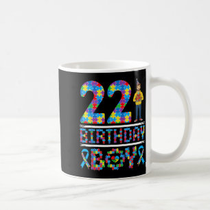 Autism Awareness 22nd Birthday Boy Puzzle Piece 22 Coffee Mug