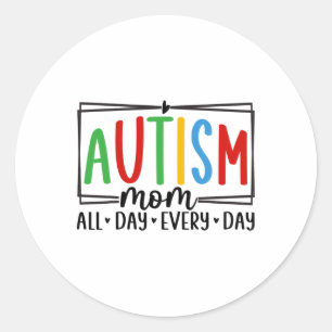 Autism Awareness 3 Classic Round Sticker