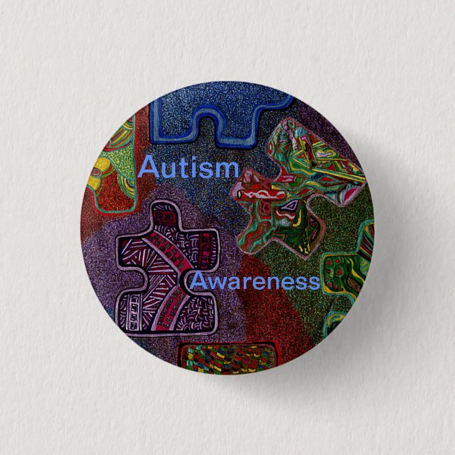 Autism Awareness 3 Cm Round Badge (Front)