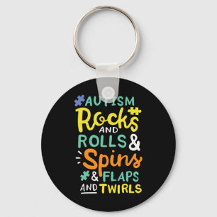Autism Awareness 3  Key Ring