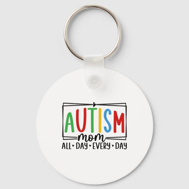 Autism Awareness 3  Key Ring (Front)
