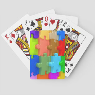 Autism Awareness 3D Puzzle Speaks Playing Cards