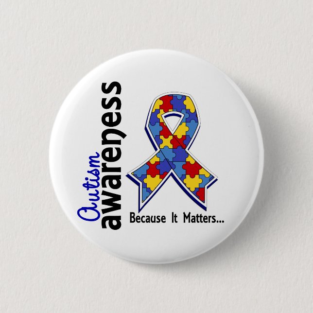 Autism Awareness 5 6 Cm Round Badge (Front)