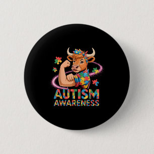 Autism awareness  6 cm round badge
